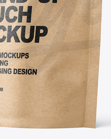 Download Kraft Paper Stand Up Pouch Mockup In Pouch Mockups On Yellow Images Object Mockups PSD Mockup Templates