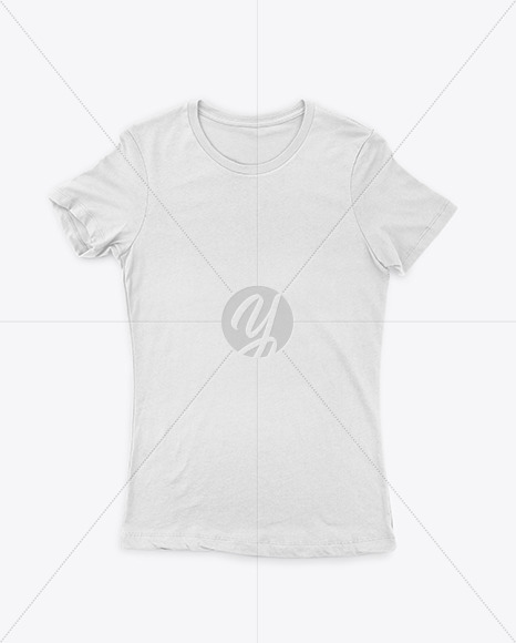 Download T Shirt With Round Neck Mockup In Apparel Mockups On Yellow Images Object Mockups