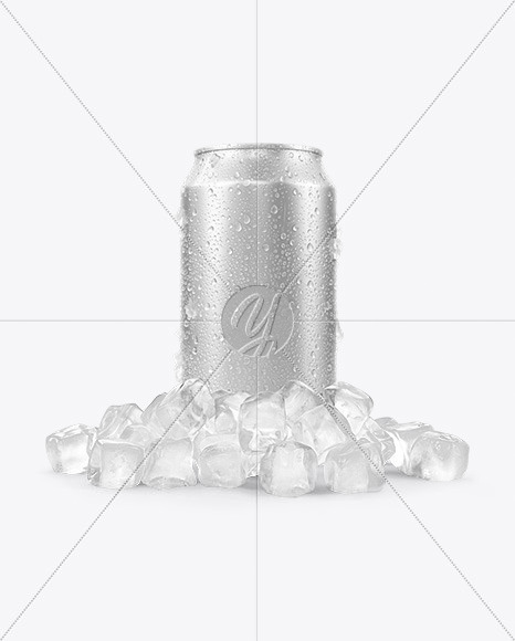 Download Can With Ice Mockup In Can Mockups On Yellow Images Object Mockups PSD Mockup Templates