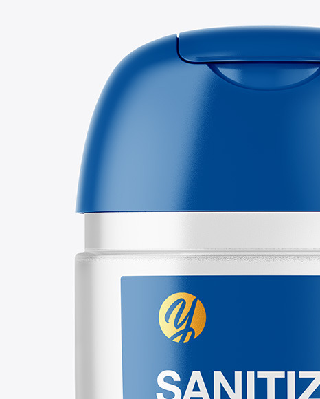 Clear Sanitizer Bottle Mockup PSD #2