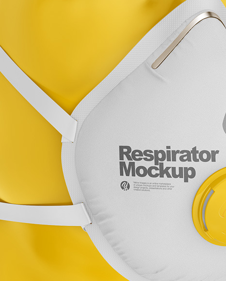 Respirator Mockup In Apparel Mockups On Yellow Images Object Mockups