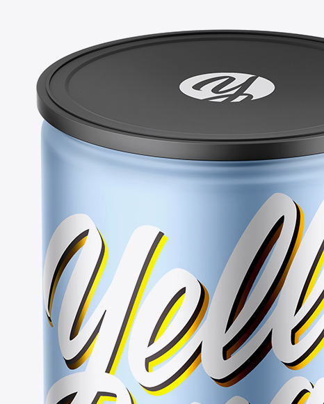 Matte Metallic Can Mockup PSD #1