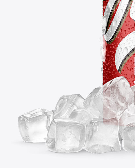 Can with Ice Mockup PSD #1