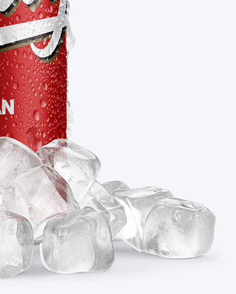 Can with Ice Mockup PSD #6