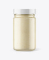 Clear Glass Jar with Horseradish Sauce Mockup