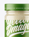 Clear Glass Jar with Horseradish Sauce Mockup