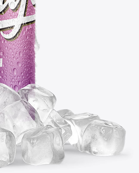 Can with Ice Mockup PSD #6