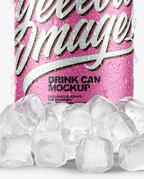 Can with Ice Mockup PSD #7