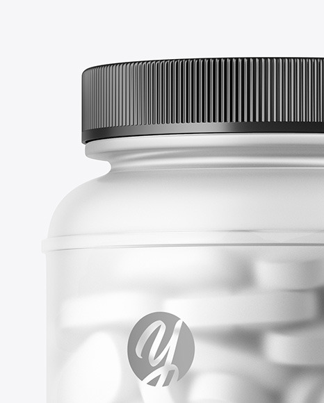 Frosted Pills Bottle Mockup PSD #1
