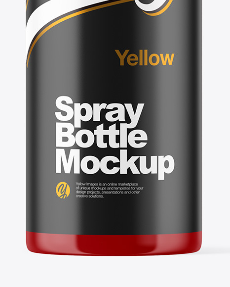 Glossy Spray Bottle Mockup PSD #1