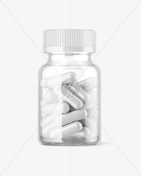 Download Clear Pills Bottle Mockup In Jar Mockups On Yellow Images Object Mockups PSD Mockup Templates