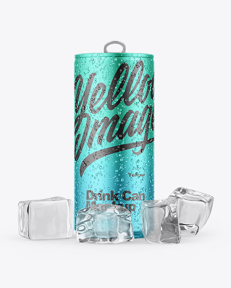 Matte Metallic Can Mockup PSD #2