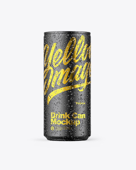 Matte Metallic Can Mockup PSD #3