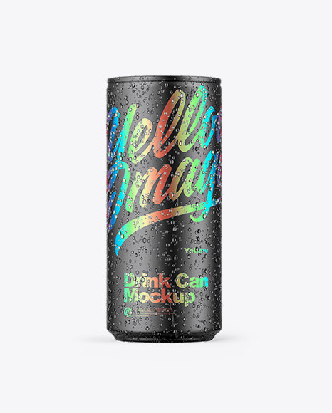 Matte Metallic Can Mockup PSD #4