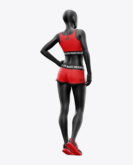 Download Women S Fitness Kit Mockup In Apparel Mockups On Yellow Images Object Mockups