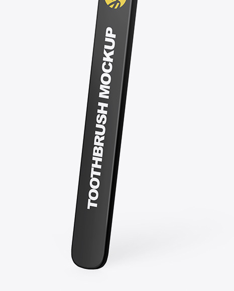 Toothbrush Mockup in Object Mockups on Yellow Images Object Mockups