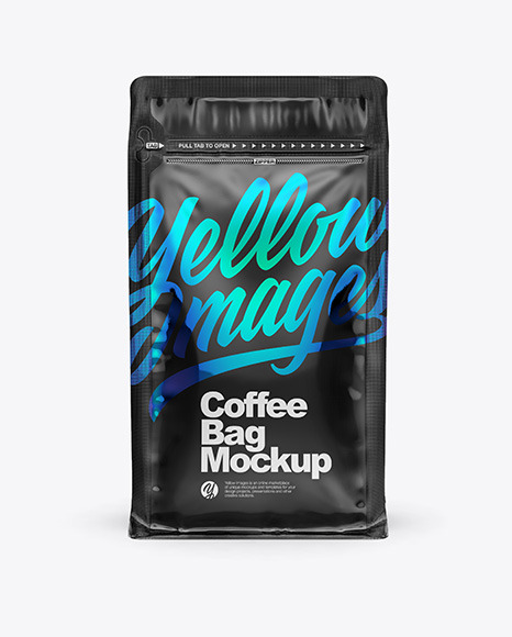 Download Glossy Coffee Bag With Zipper Mockup In Bag Sack Mockups On Yellow Images Object Mockups PSD Mockup Templates