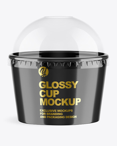 Download Glossy Paper Cup With Plastic Cap Mockup In Cup Bowl Mockups On Yellow Images Object Mockups Yellowimages Mockups