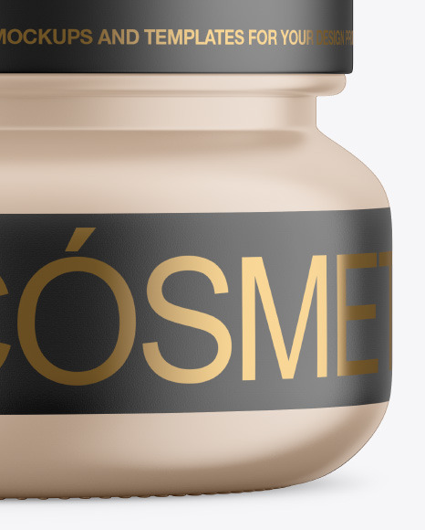 Matte Cosmetic Jar Mockup PSD #4