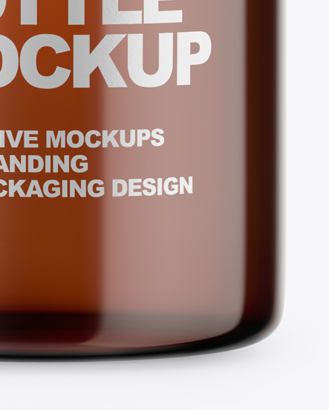Amber Pills Bottle Mockup PSD #6
