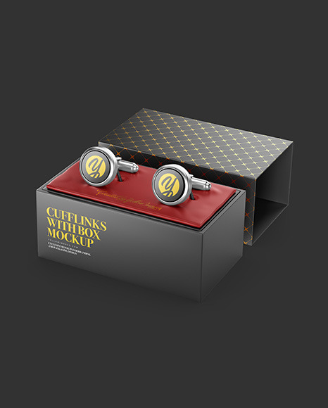 Download Cufflinks With Box Mockup In Object Mockups On Yellow Images Object Mockups