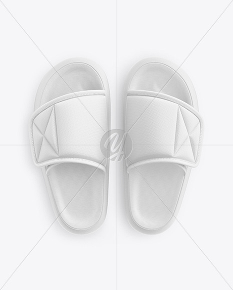 Download Matte Flip Flops Mockup Top View In Apparel Mockups On Yellow Images Object Mockups