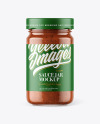 Clear Glass Jar with Sweet Chili Sauce Mockup