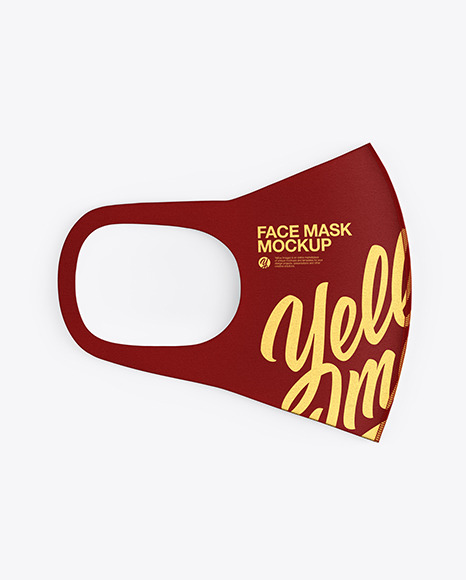 Folded Face Mask Mockup In Apparel Mockups On Yellow Images Object Mockups