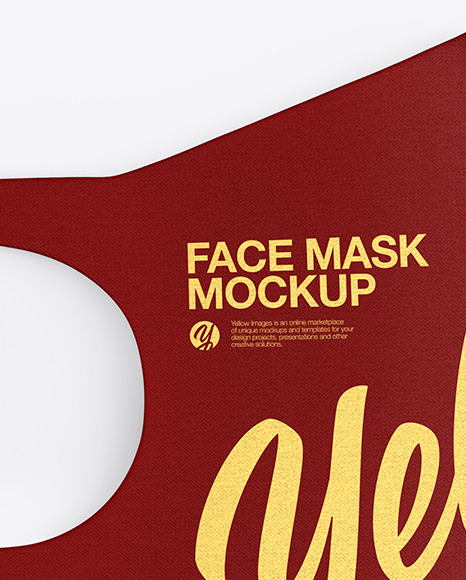 Download Folded Face Mask Mockup In Apparel Mockups On Yellow Images Object Mockups