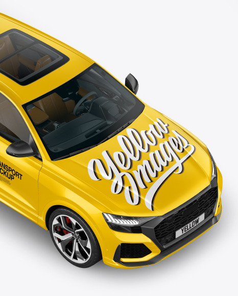 Coupe Crossover SUV Mockup - Top HalfSide View