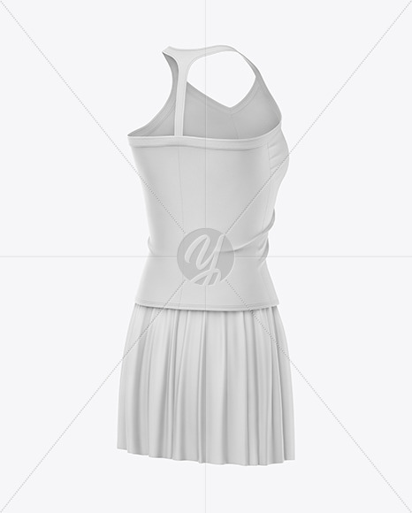 Download Womens Tennis Dress Mockup - Tennis Skirt Mockup In ...