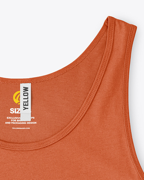 Download Tank Top With Round Neck Mockup In Apparel Mockups On Yellow Images Object Mockups PSD Mockup Templates