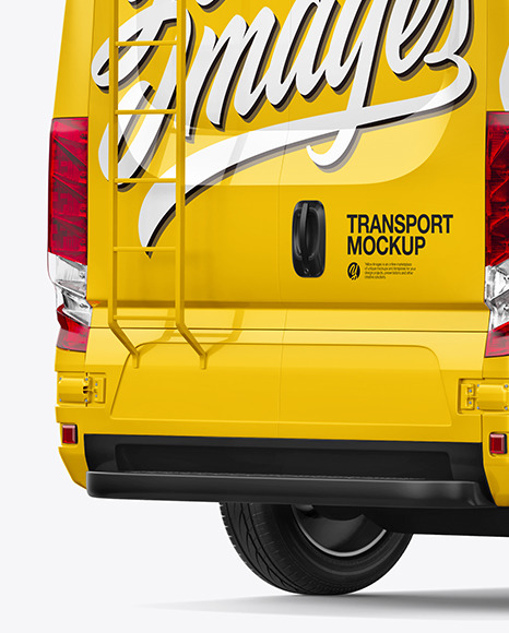 TV Van Mockup    Back HalfSide View PSD #5