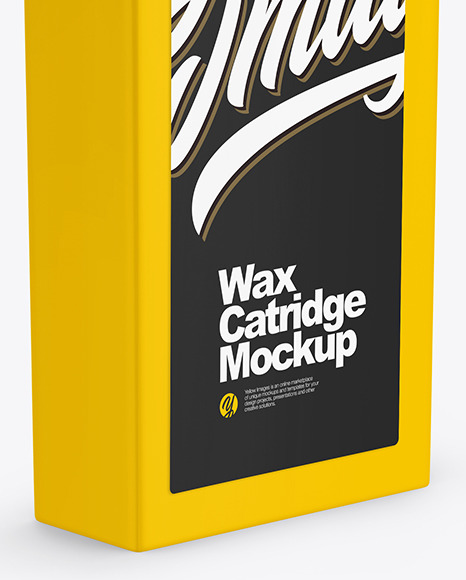 Download Wax Cartridge Mockup In Packaging Mockups On Yellow Images Object Mockups PSD Mockup Templates