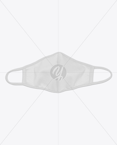 Face Mask With Elastic Cord And Stopper Side View In Apparel Mockups On Yellow Images Object Mockups