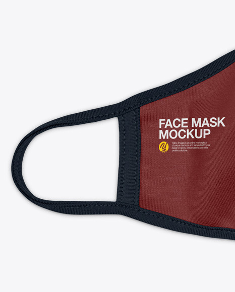 Download Face Mask Mockup In Apparel Mockups On Yellow Images Object Mockups