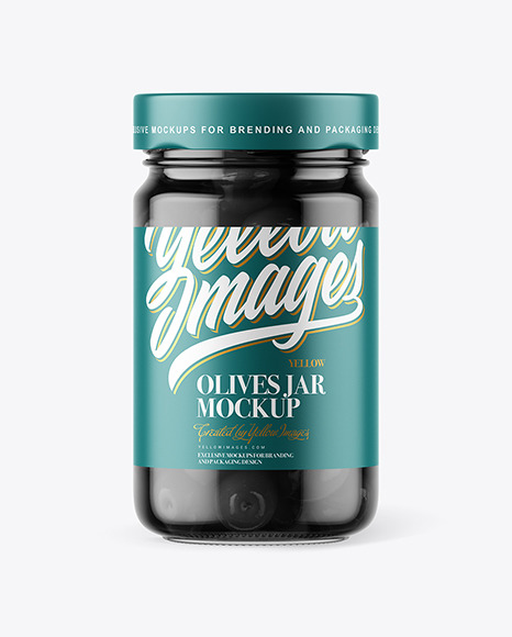 Download Olives Jar Psd Mockup Yellowimages