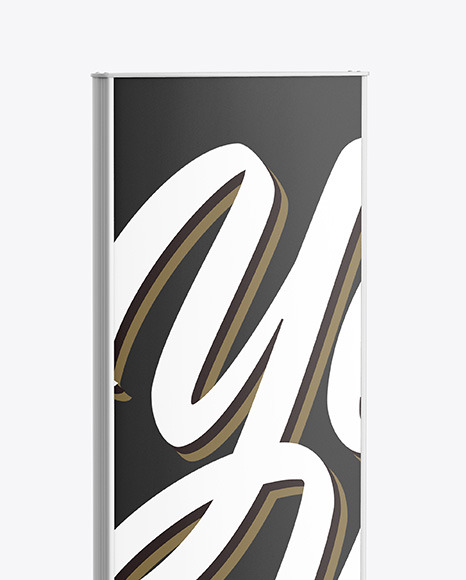 Metallic Stand w Plastic Front Mockup PSD #1
