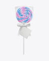 Swirl Lollipop with Bow and Label Mockup