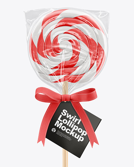 Download Swirl Lollipop With Bow And Label Mockup In Packaging Mockups On Yellow Images Object Mockups PSD Mockup Templates