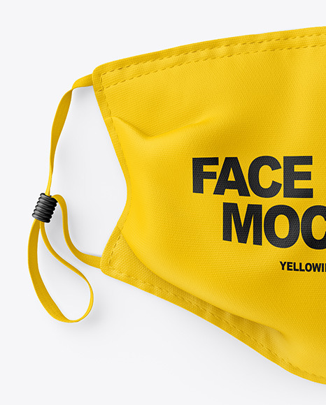 Download Face Mask Mockup In Apparel Mockups On Yellow Images Object Mockups