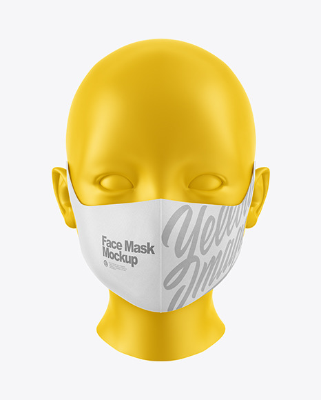 Download Face Mask Mockup In Apparel Mockups On Yellow Images Object Mockups