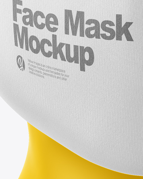 Download Face Mask Mockup In Apparel Mockups On Yellow Images Object Mockups