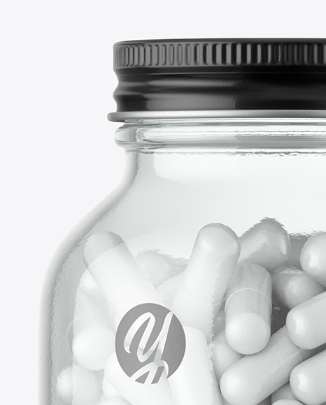 Download Clear Glass Pills Bottle Mockup In Bottle Mockups On Yellow Images Object Mockups PSD Mockup Templates