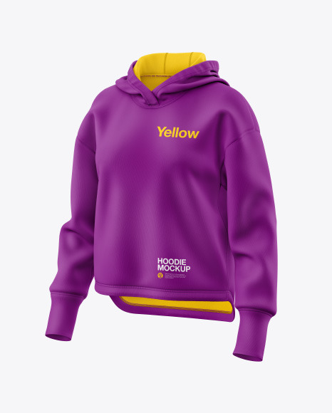 Download Women S Hoodie Mockup In Apparel Mockups On Yellow Images Object Mockups