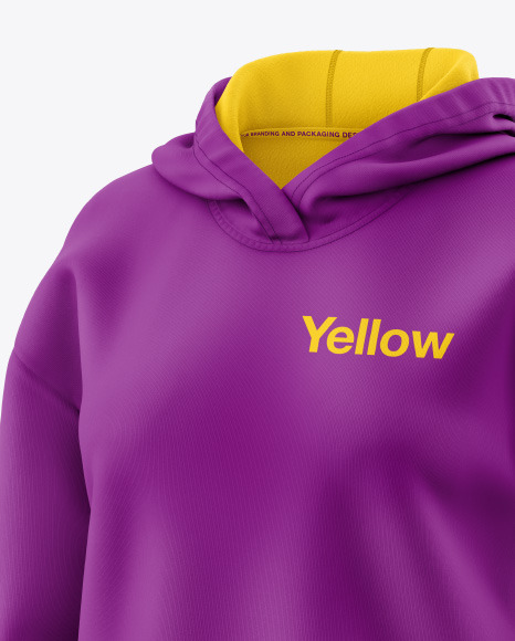 Download Women S Hoodie Mockup In Apparel Mockups On Yellow Images Object Mockups