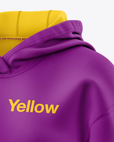 Women S Hoodie Mockup In Apparel Mockups On Yellow Images Object Mockups