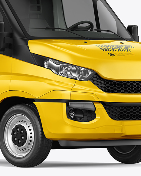 TV Van Mockup    HalfSide View PSD #6