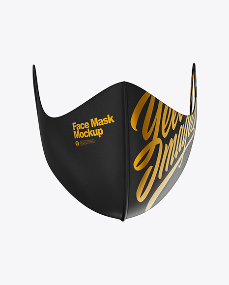 Download Free Face Mask Mockup In Apparel Mockups On Yellow Images Object Mockups PSD Mockups