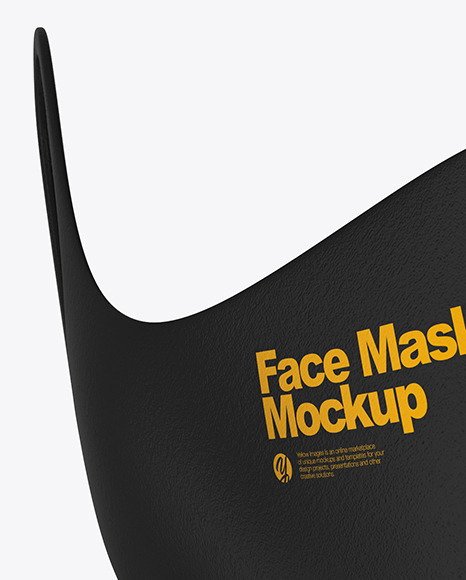 Face Mask Mockup In Apparel Mockups On Yellow Images Object Mockups